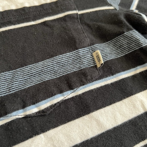 VANS Unisex Shirt Striped Short Sleeve T Shirt Tee Size Medium - Picture 2 of 4